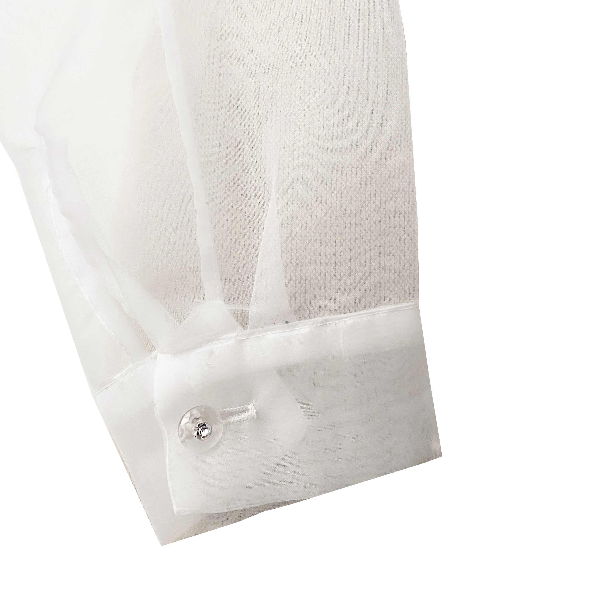 White Organza Tie Front Blouse (S/M)