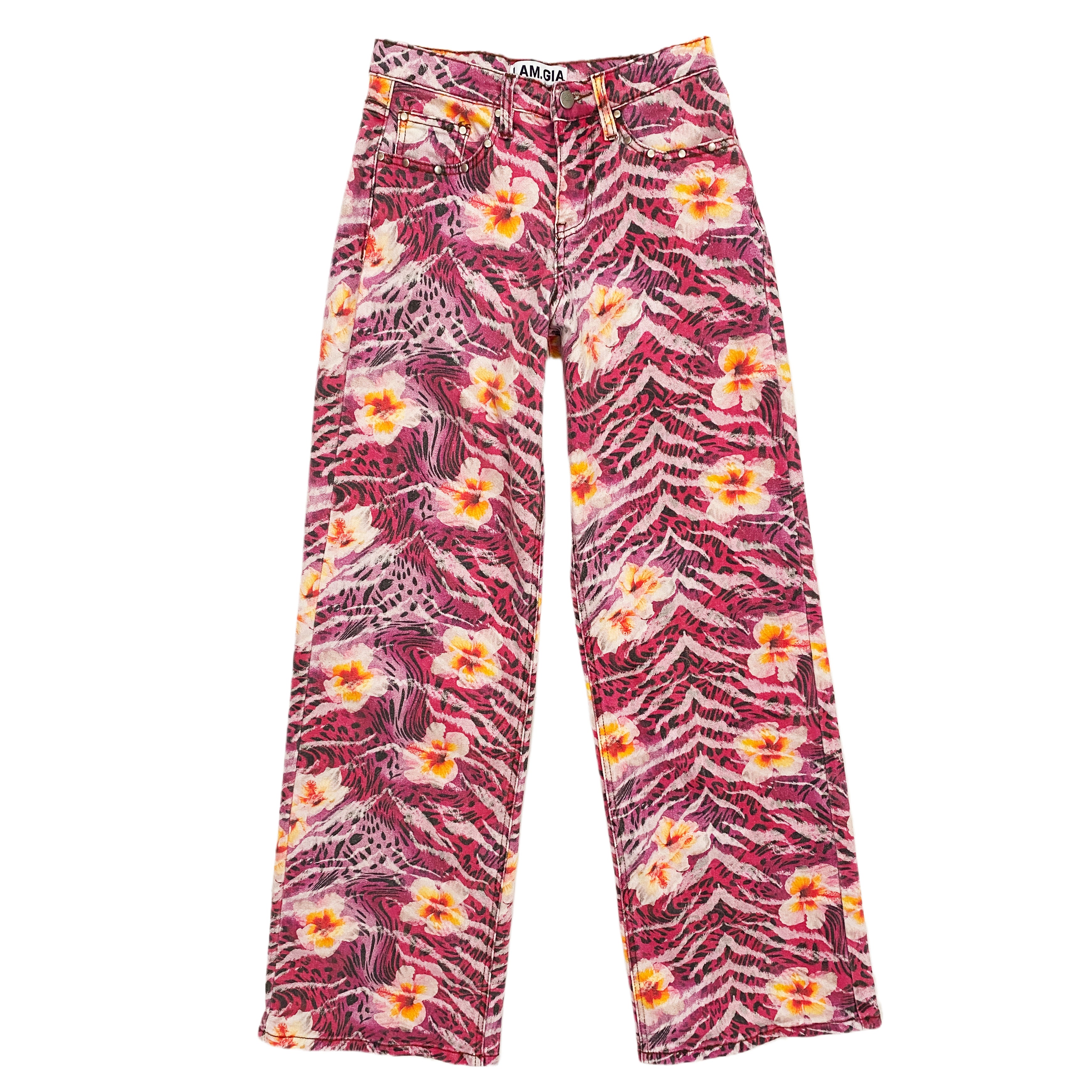Wild Hibiscus Pants (XS)