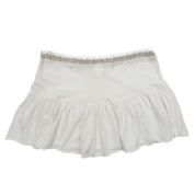 Y2K White Embellished Skirt (L)