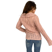 Pale Pink Open Knit Sweater (S)