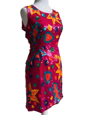 Vintage 1980s/1990s Beaded & Sequin Mini Dress (XS/S)