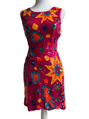 Vintage 1980s/1990s Beaded & Sequin Mini Dress (XS/S)