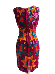 Vintage 1980s/1990s Beaded & Sequin Mini Dress (XS/S)