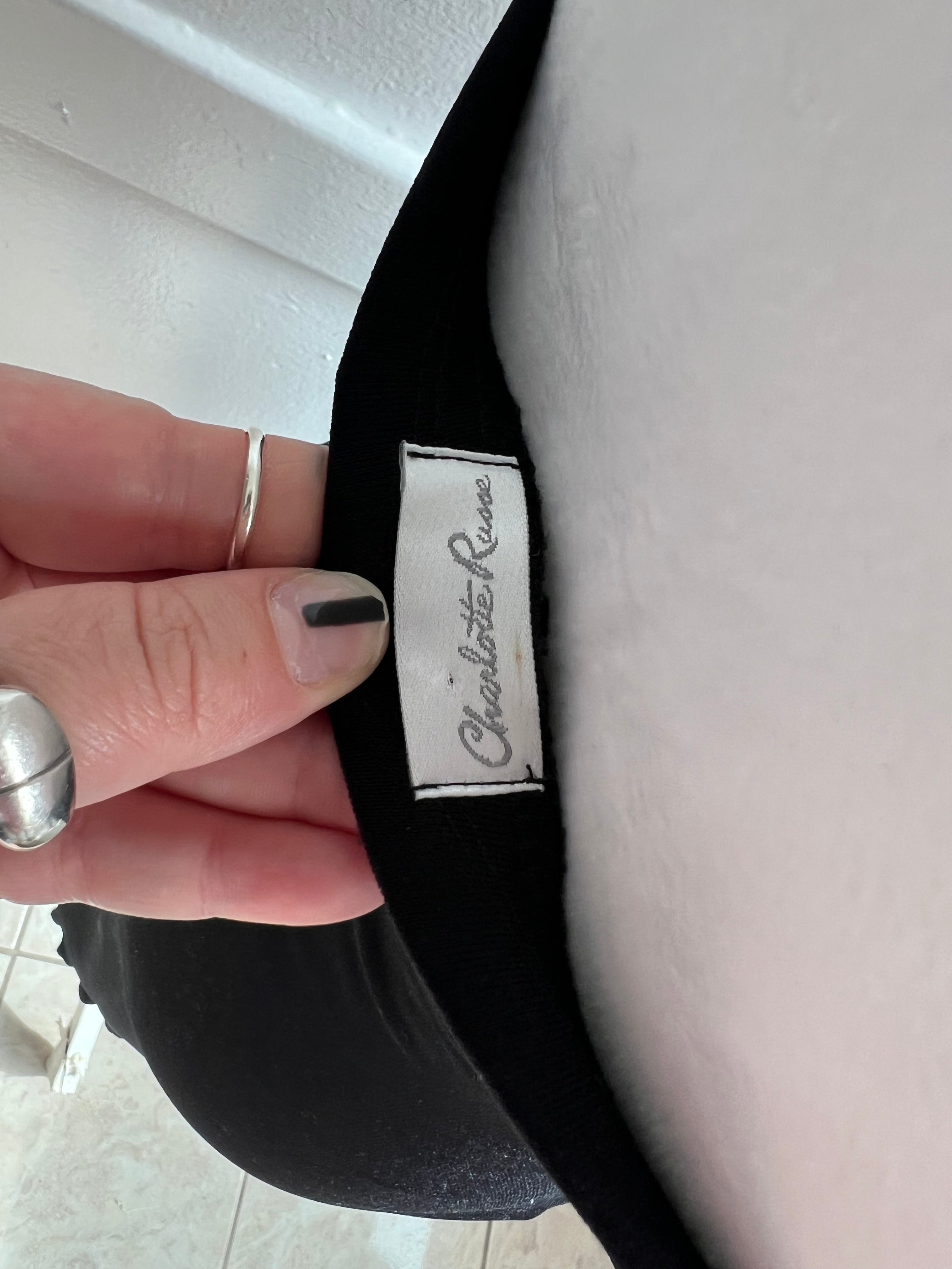 Vintage 1990s Slinky Charlotte Russe Strapless Beaded Mini Dress (S/M)