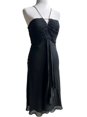 Vintage Y2K 100% Silk Midi Dress (S/M)