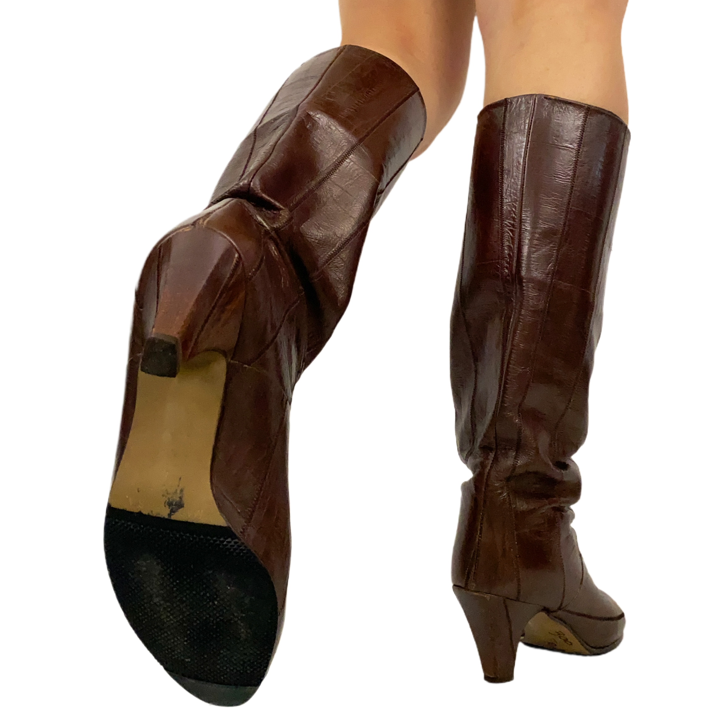 Vintage Brown Leather Boots (7)