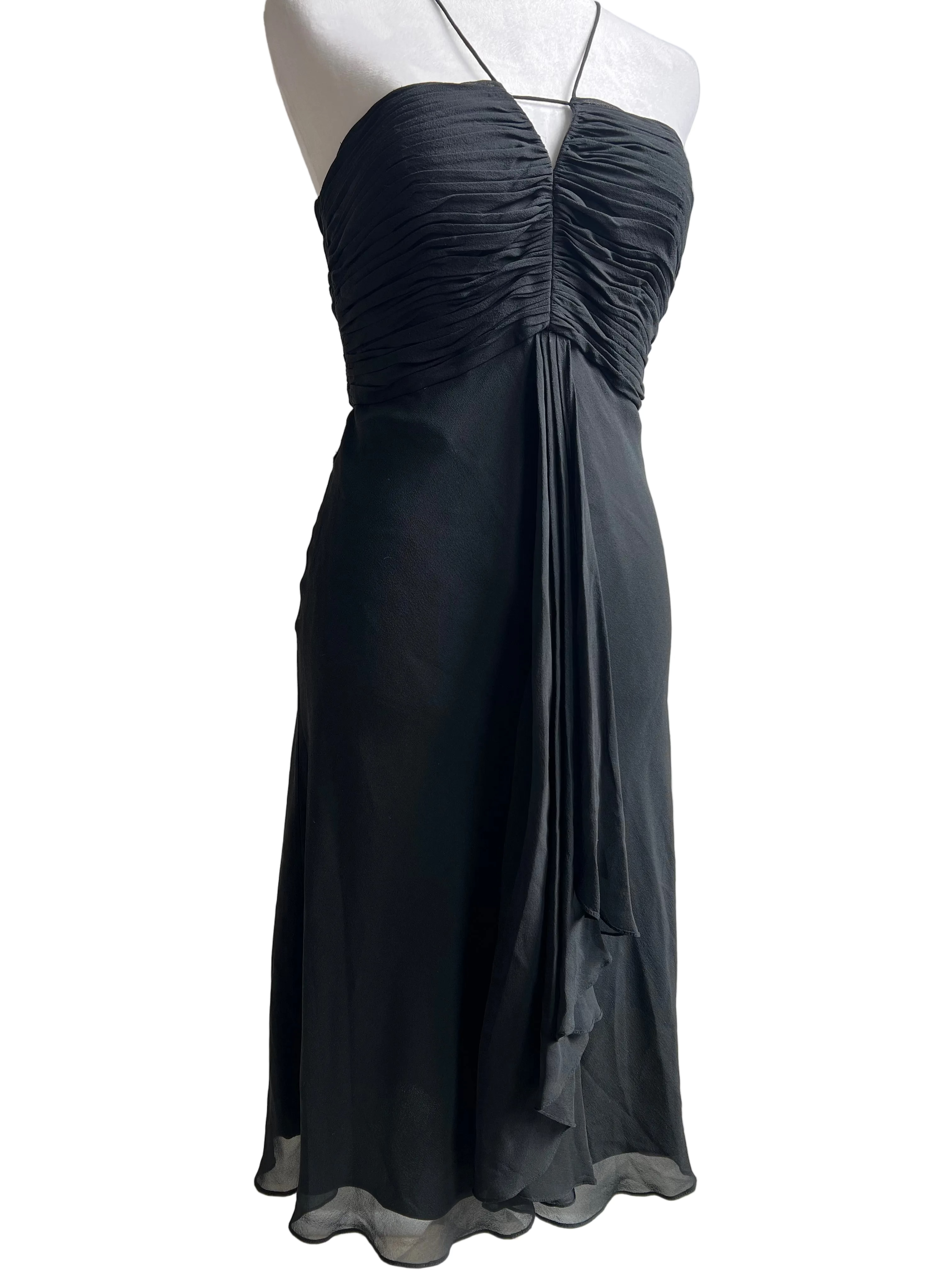 Vintage Y2K 100% Silk Midi Dress (S/M)