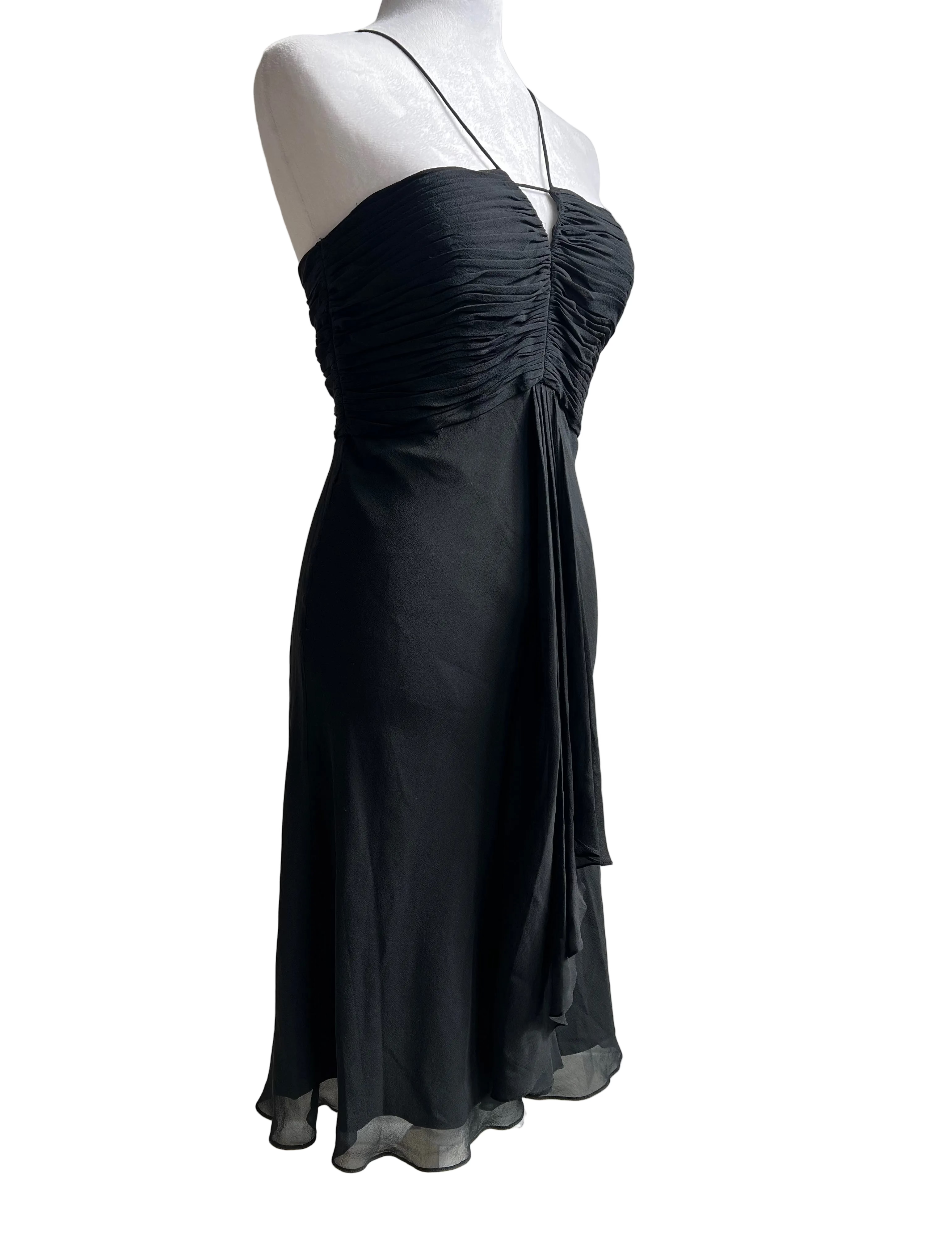 Vintage Y2K 100% Silk Midi Dress (S/M)