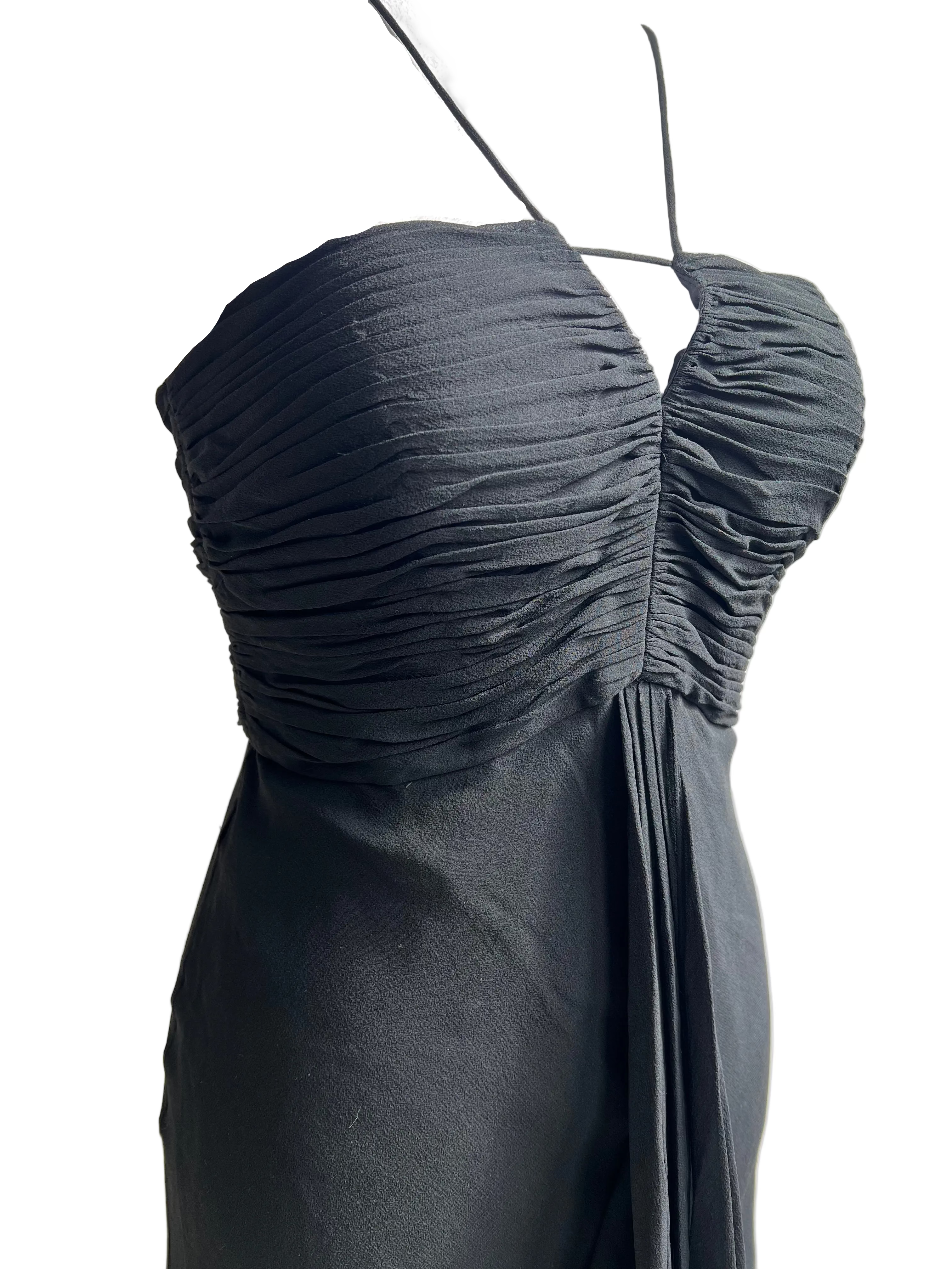 Vintage Y2K 100% Silk Midi Dress (S/M)