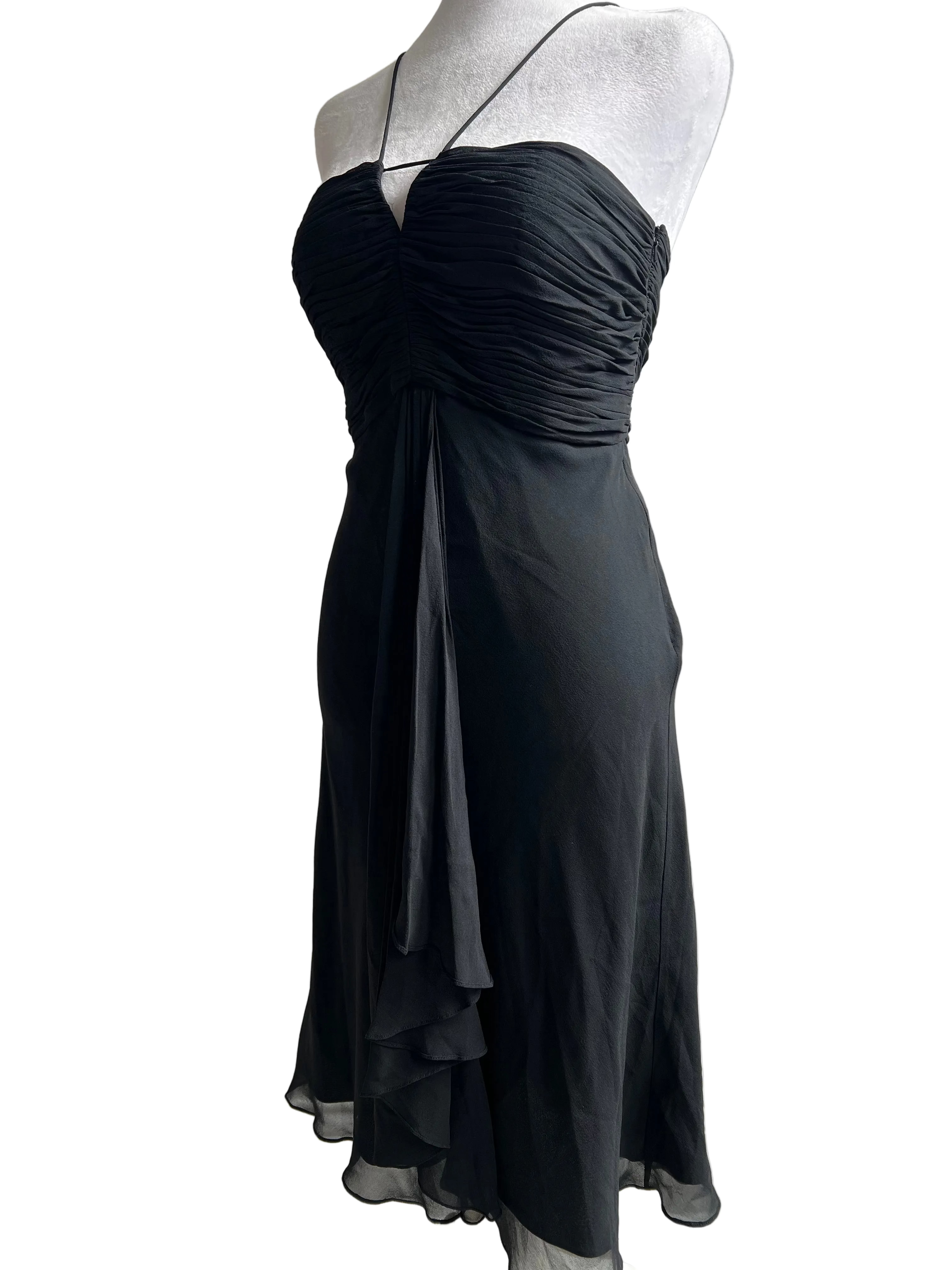 Vintage Y2K 100% Silk Midi Dress (S/M)