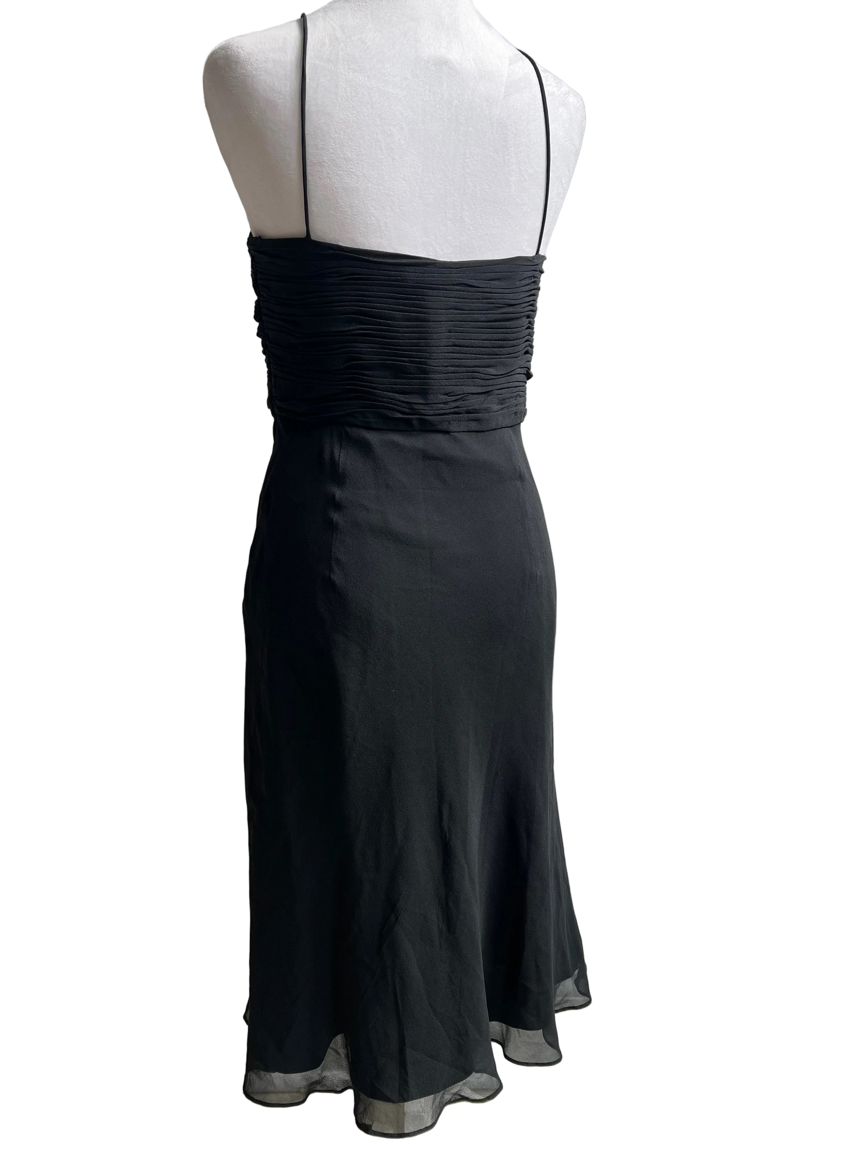 Vintage Y2K 100% Silk Midi Dress (S/M)