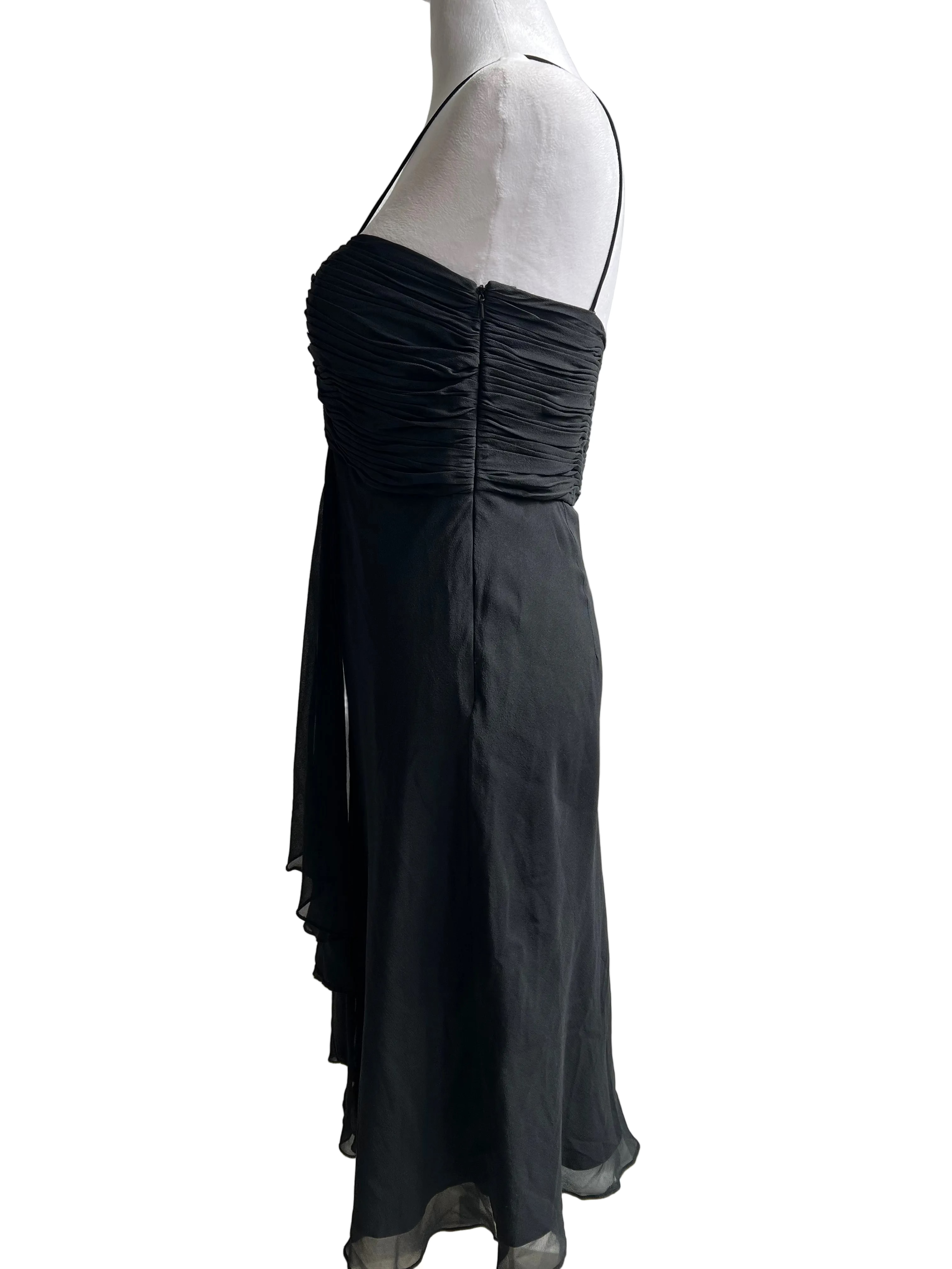 Vintage Y2K 100% Silk Midi Dress (S/M)