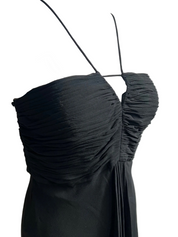 Vintage Y2K 100% Silk Midi Dress (S/M)