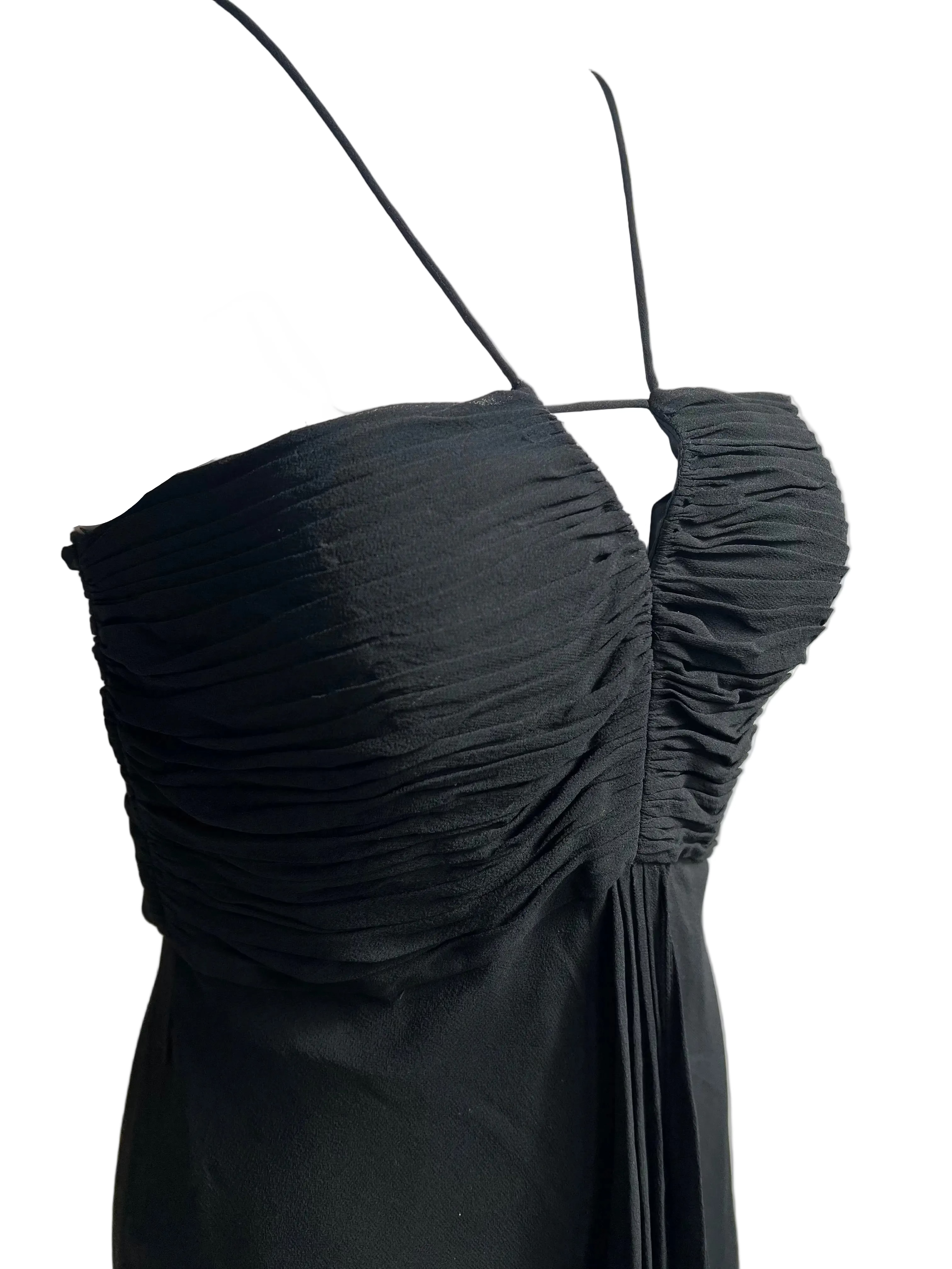 Vintage Y2K 100% Silk Midi Dress (S/M)