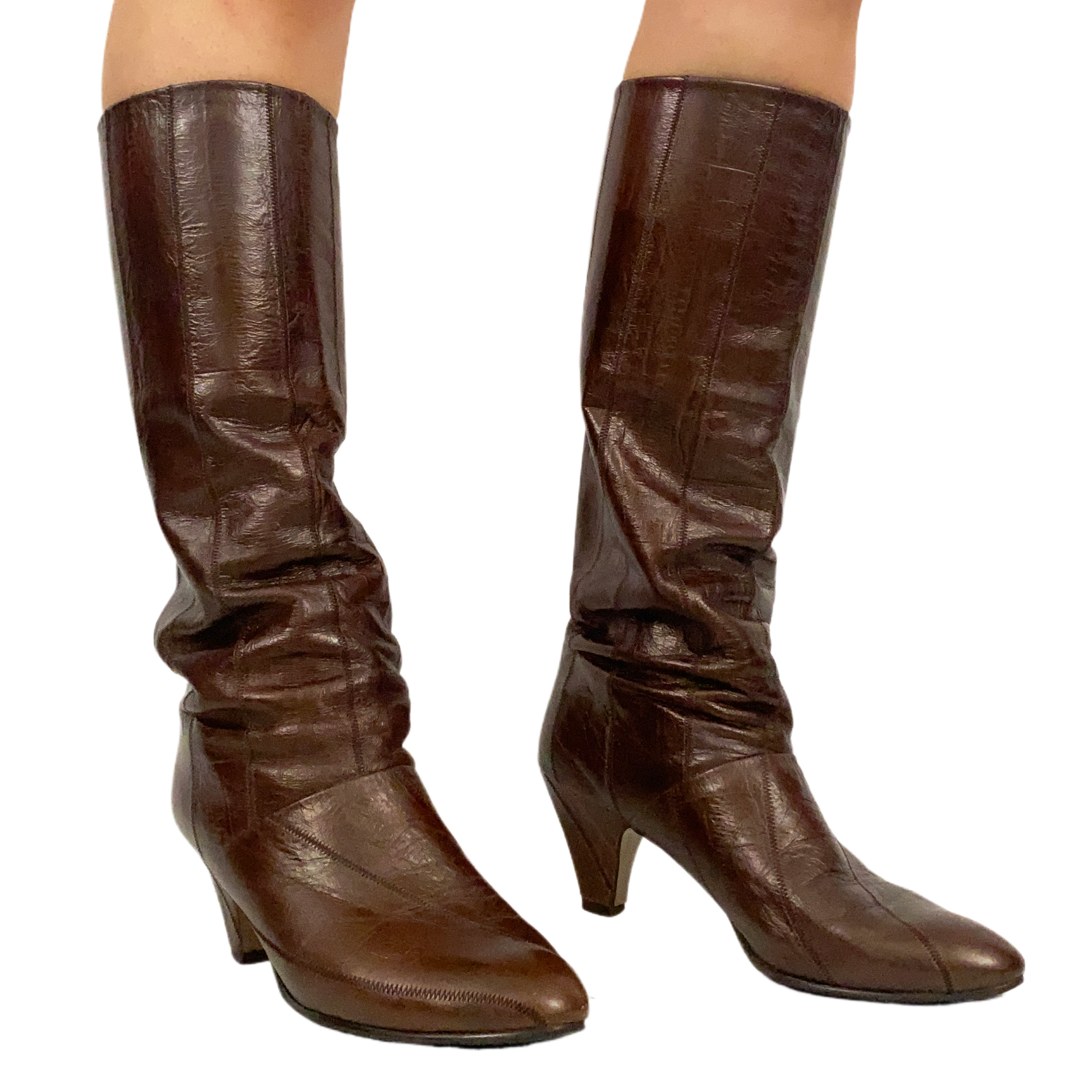Vintage Brown Leather Boots (7)