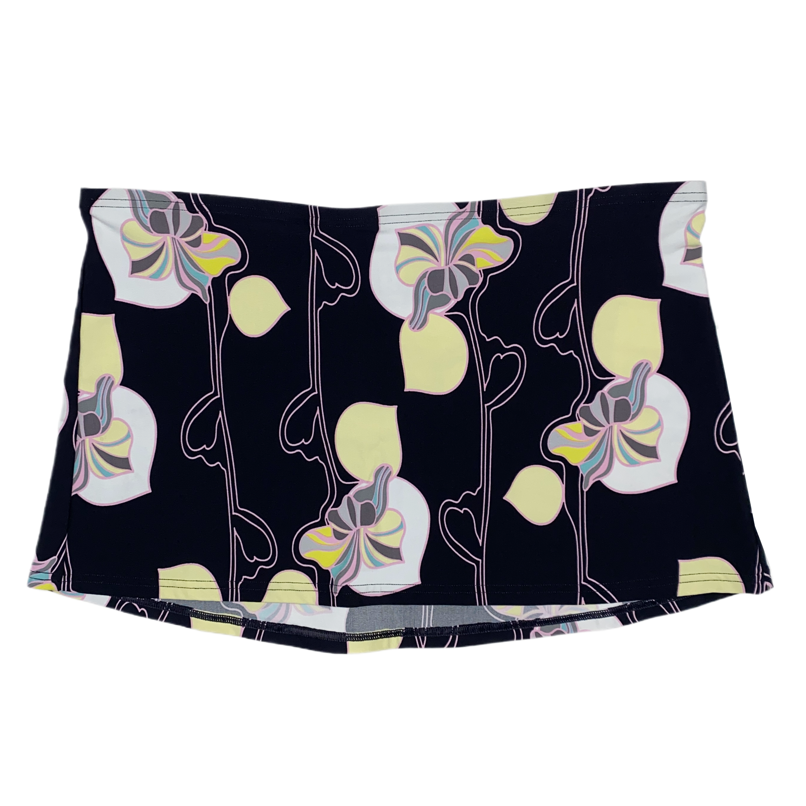 Noir Floral Low Rise Mini Skirt (L)