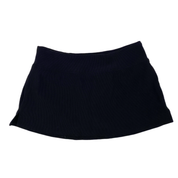 Black Ribbed Mini Skirt (S)