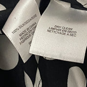 Black & White Silk Polka Dot Blouse (S)