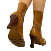 Cognac Leather Boots (7.5) hi