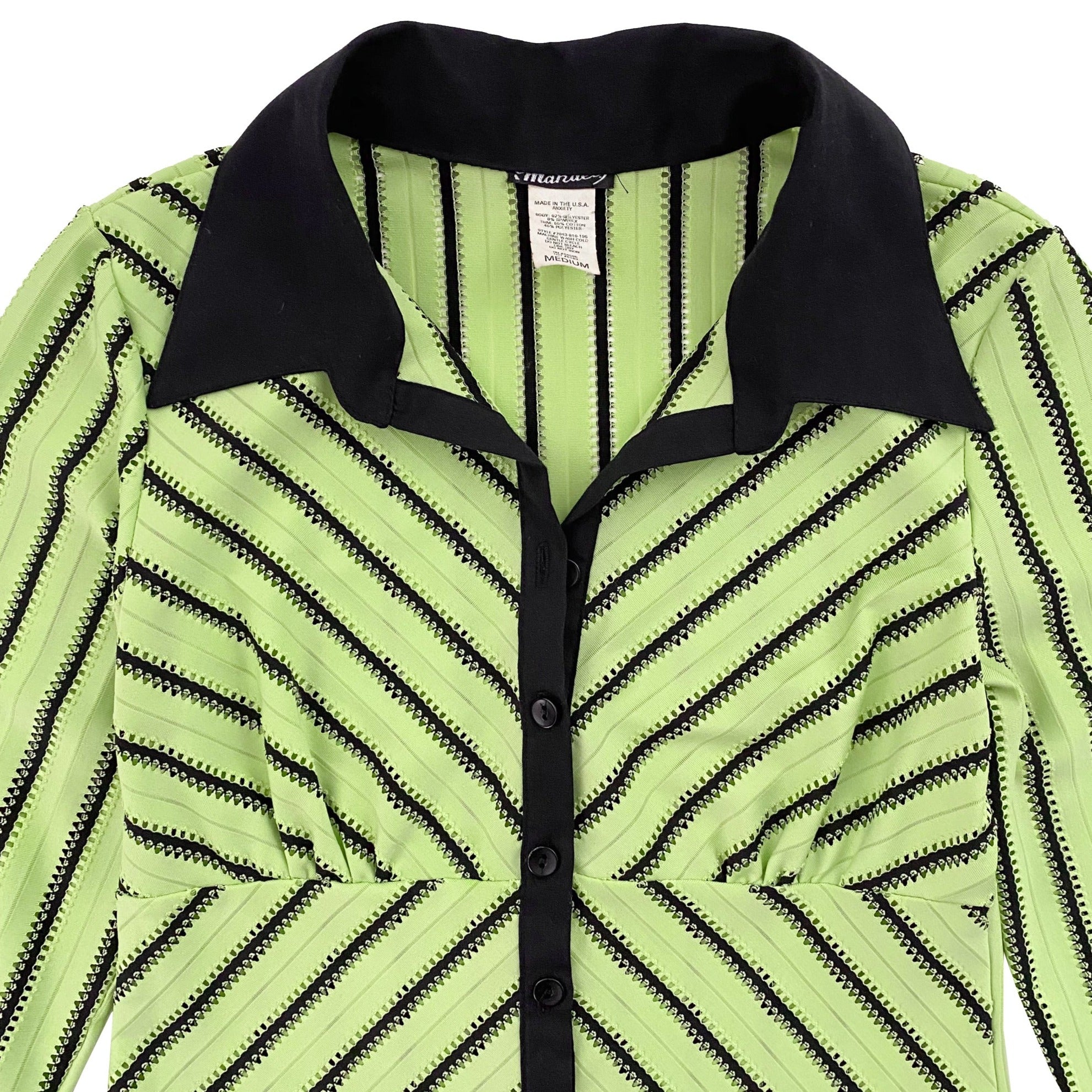 Funky Lime Button Down (M)