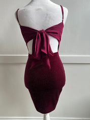 Y2K Crushed Velvet Mini Dress (XS/S)