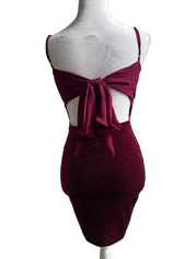 Y2K Crushed Velvet Mini Dress (XS/S)