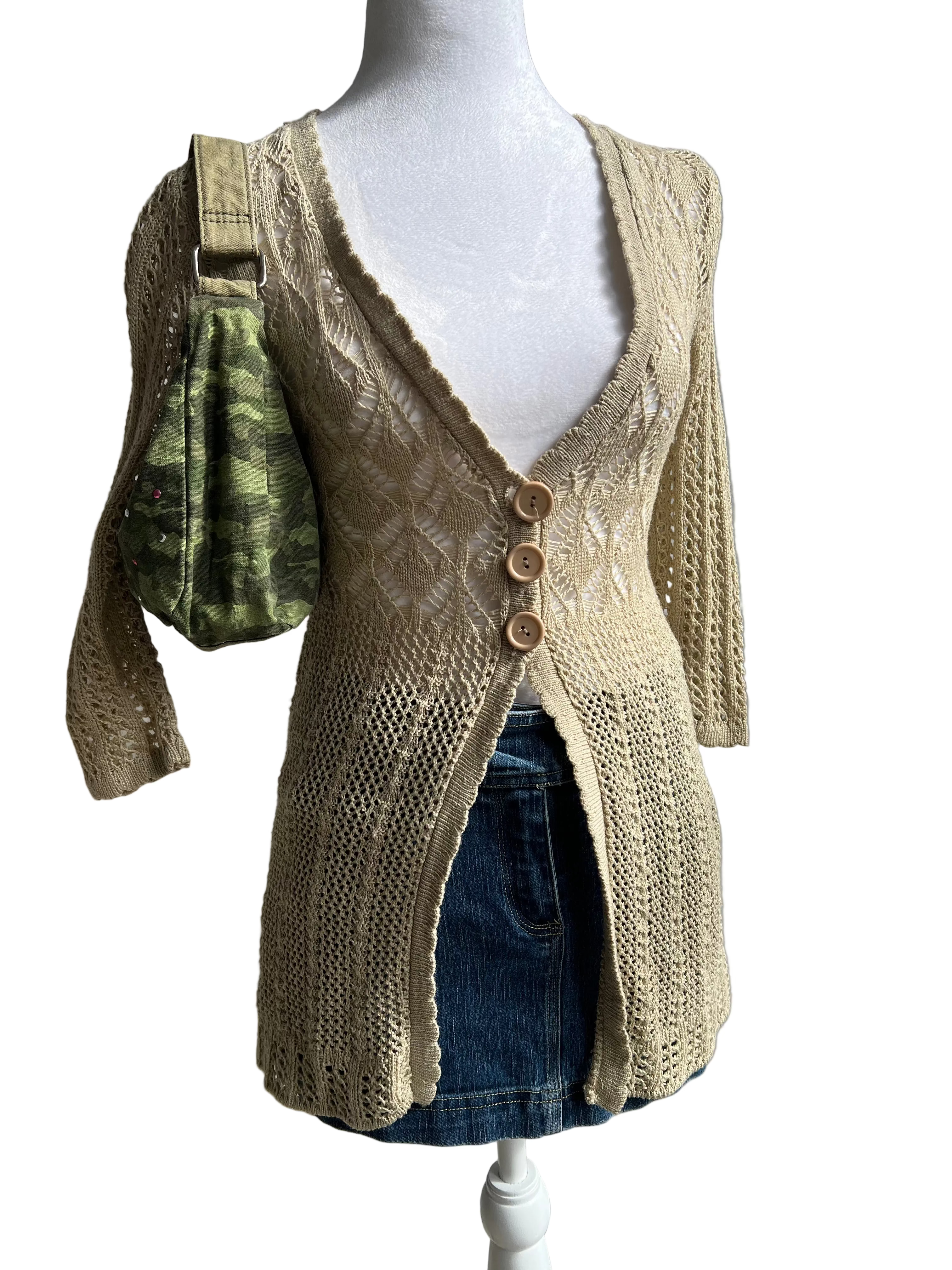 Y2K Wet Seal Crochet Cardi (S/M)