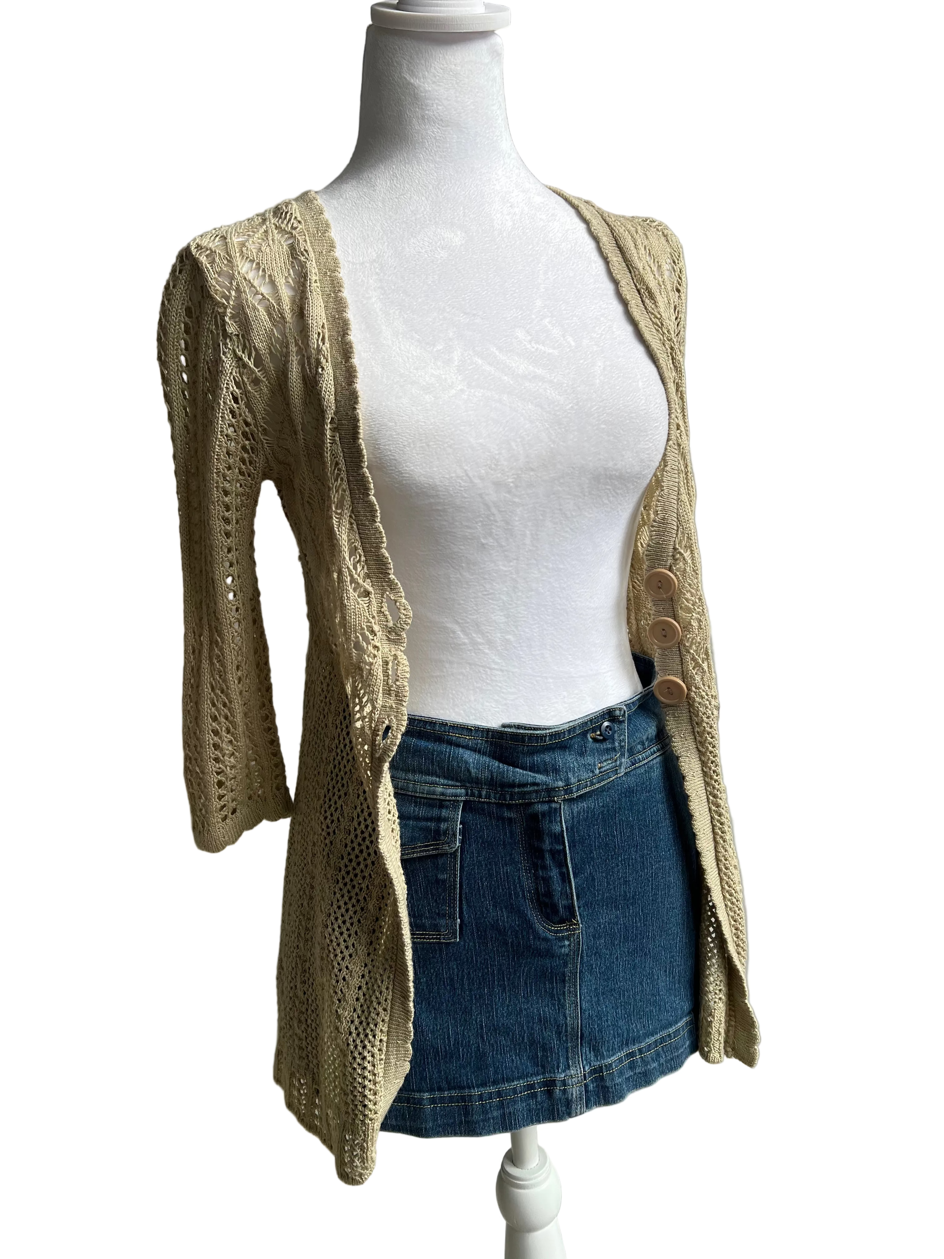 Y2K Wet Seal Crochet Cardi (S/M)
