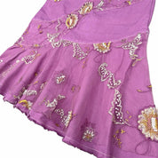 Rare West 36th Y2K Floral Beaded Embroidered Skirt (m)