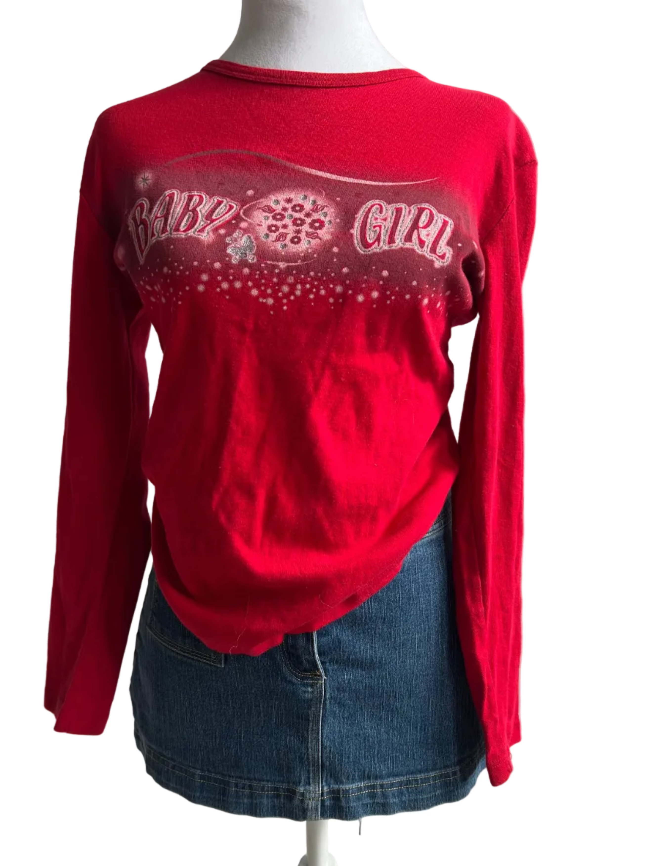 Y2K Babygirl Graphic Baby T-shirt (S/M)