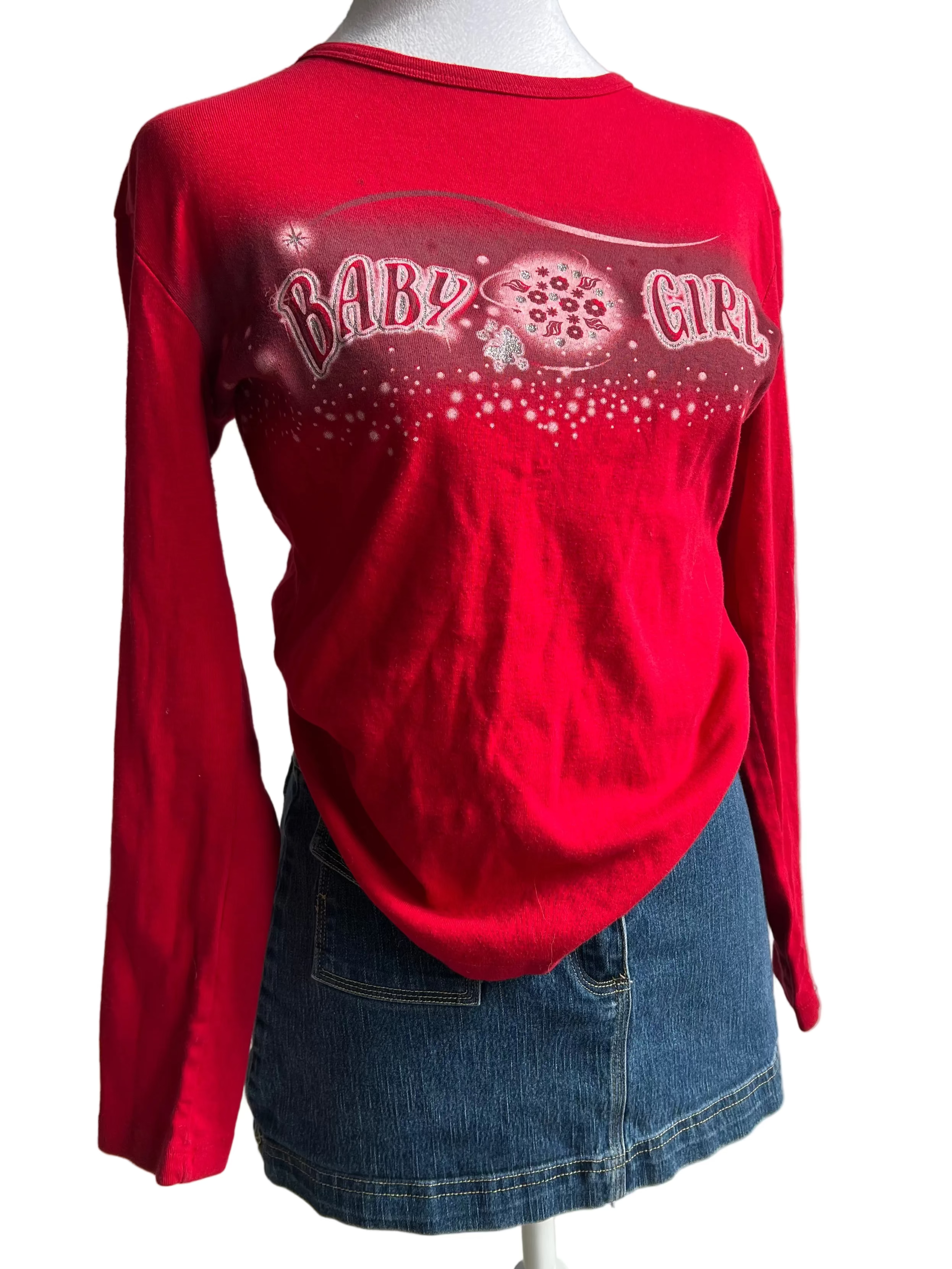 Y2K Babygirl Graphic Baby T-shirt (S/M)