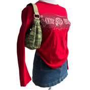 Y2K Camoflage Crescent Mini Handbag