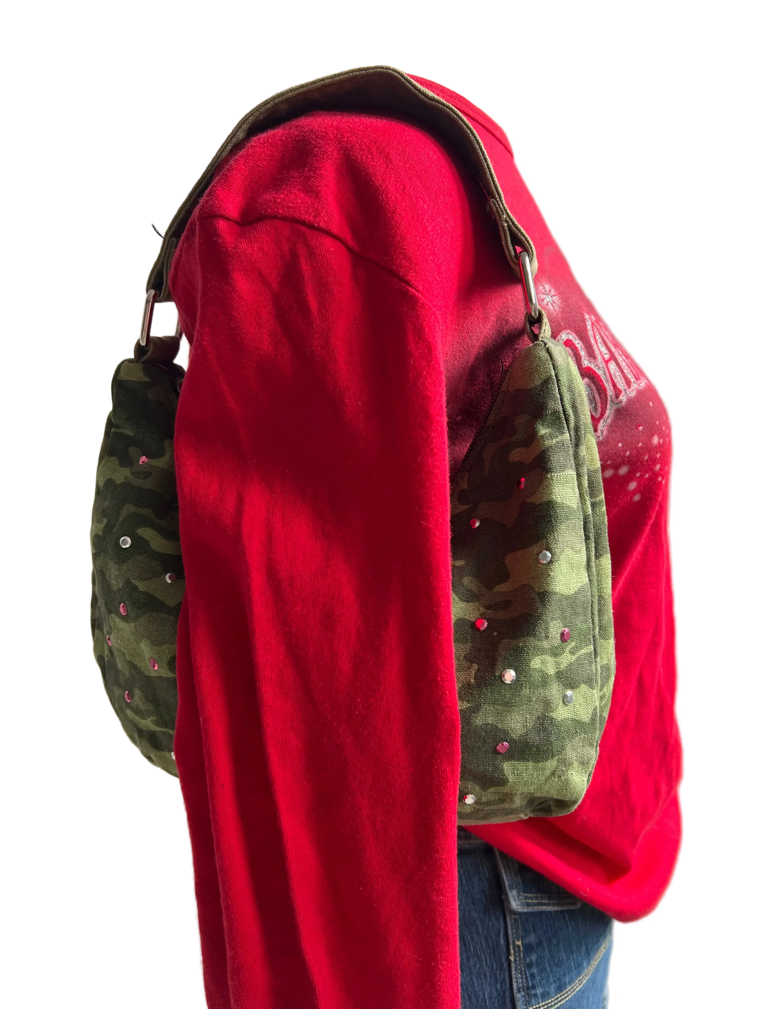 Y2K Camoflage Crescent Mini Handbag