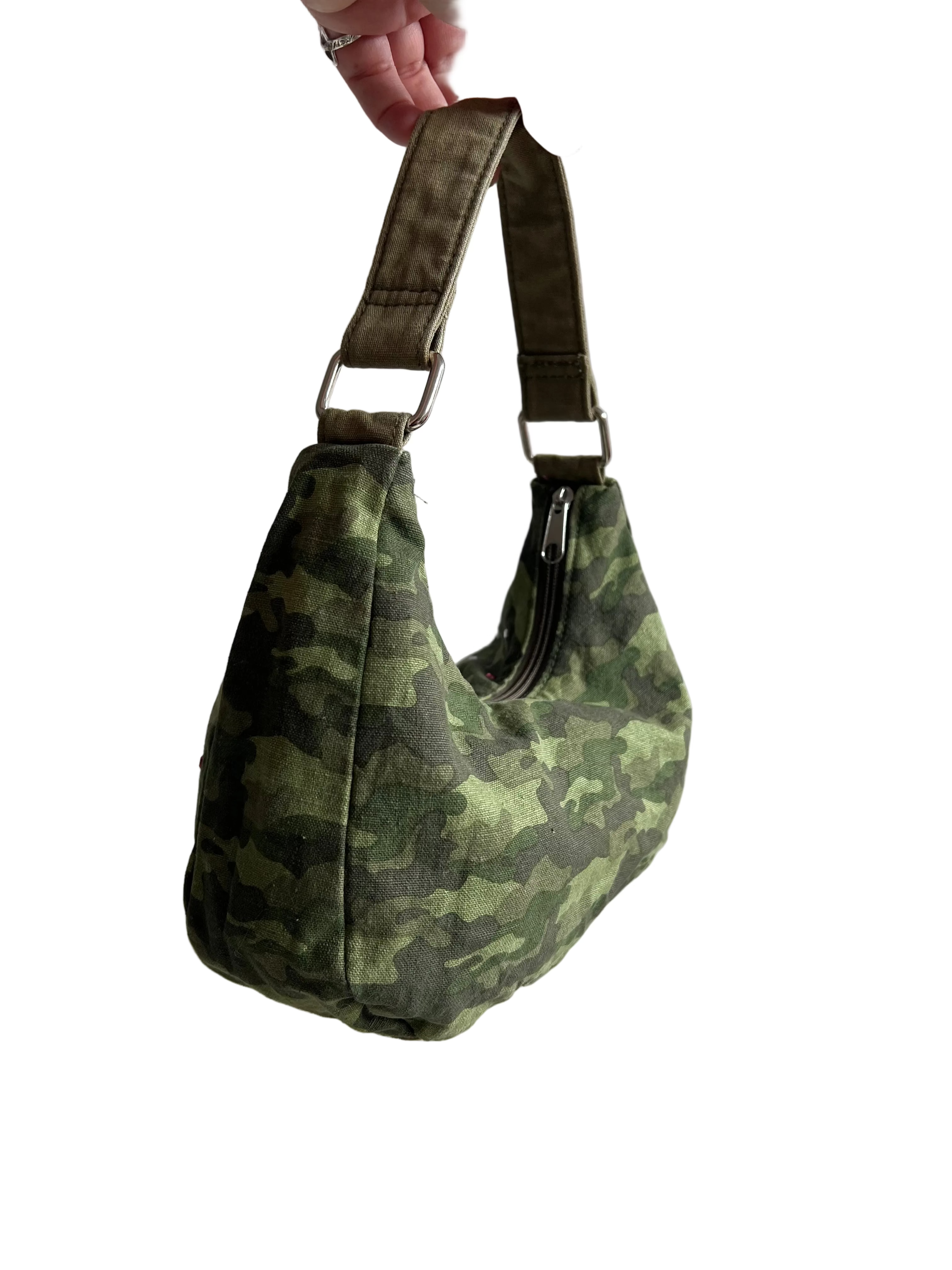Y2K Camoflage Crescent Mini Handbag