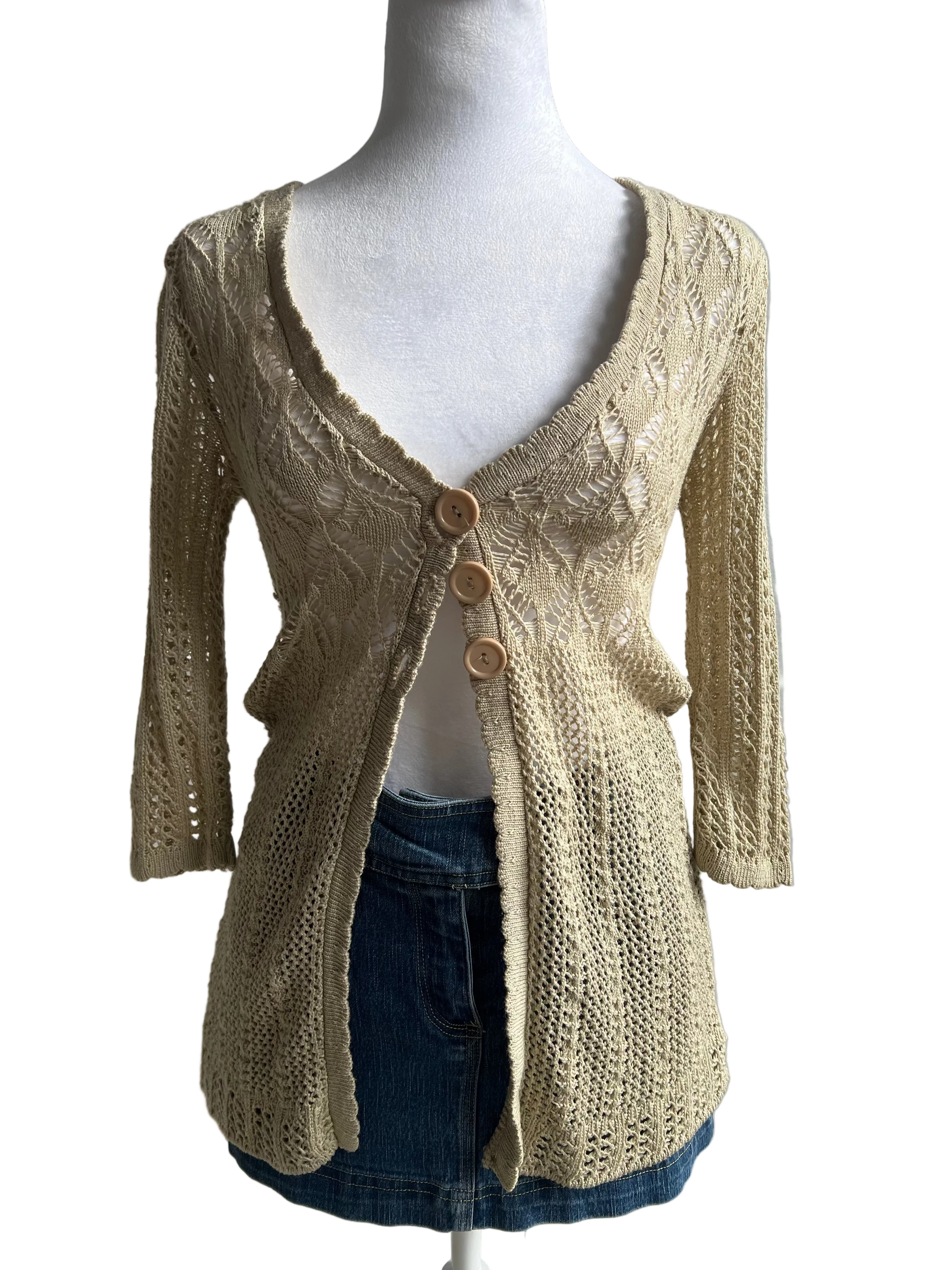 Y2K Wet Seal Crochet Cardi (S/M)