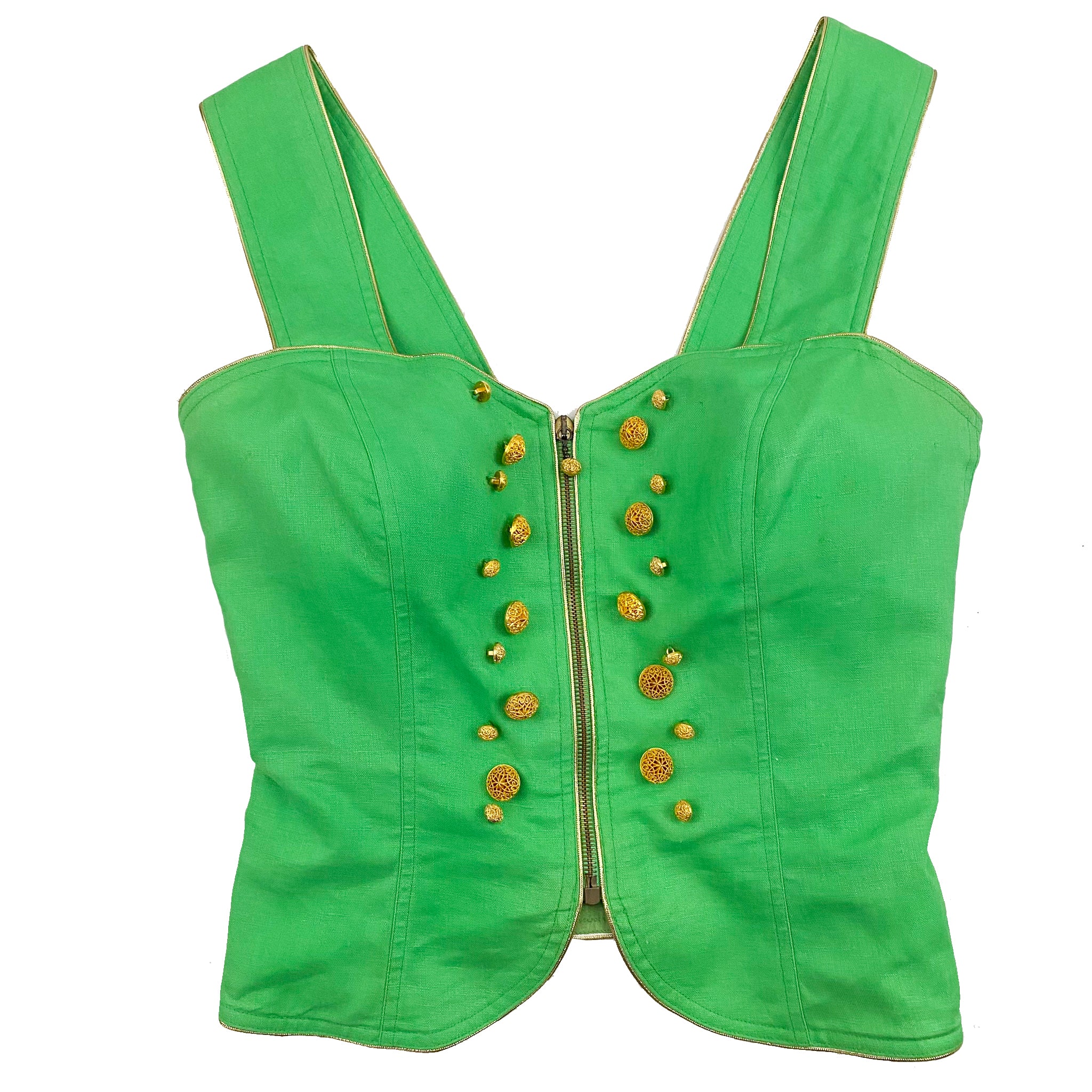 Linen Bustier Top (M)