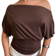 The Slouchy Tee in Chocolate (XS-XL)