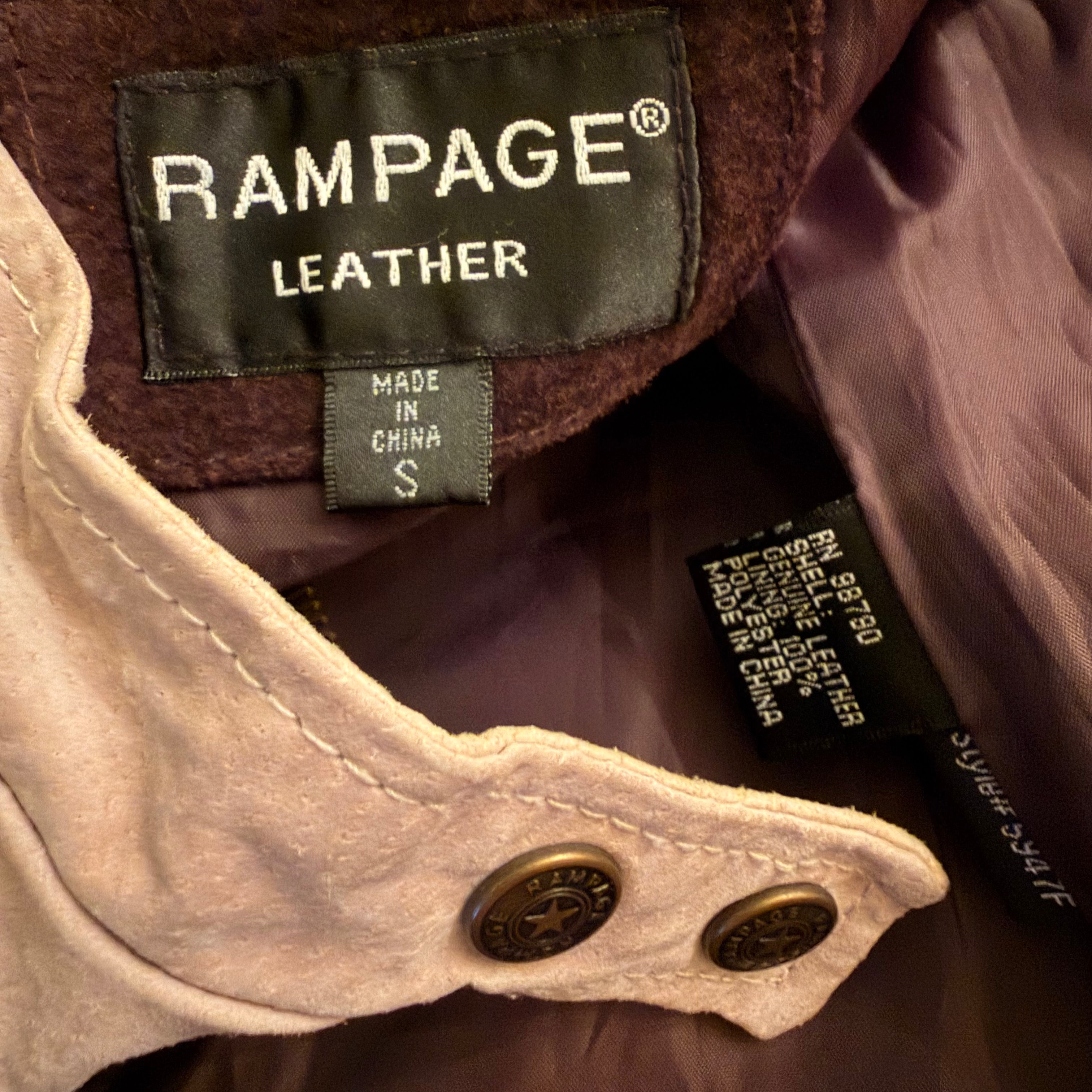 Vintage Genuine Suede Leather Moto Jacket (S/M)