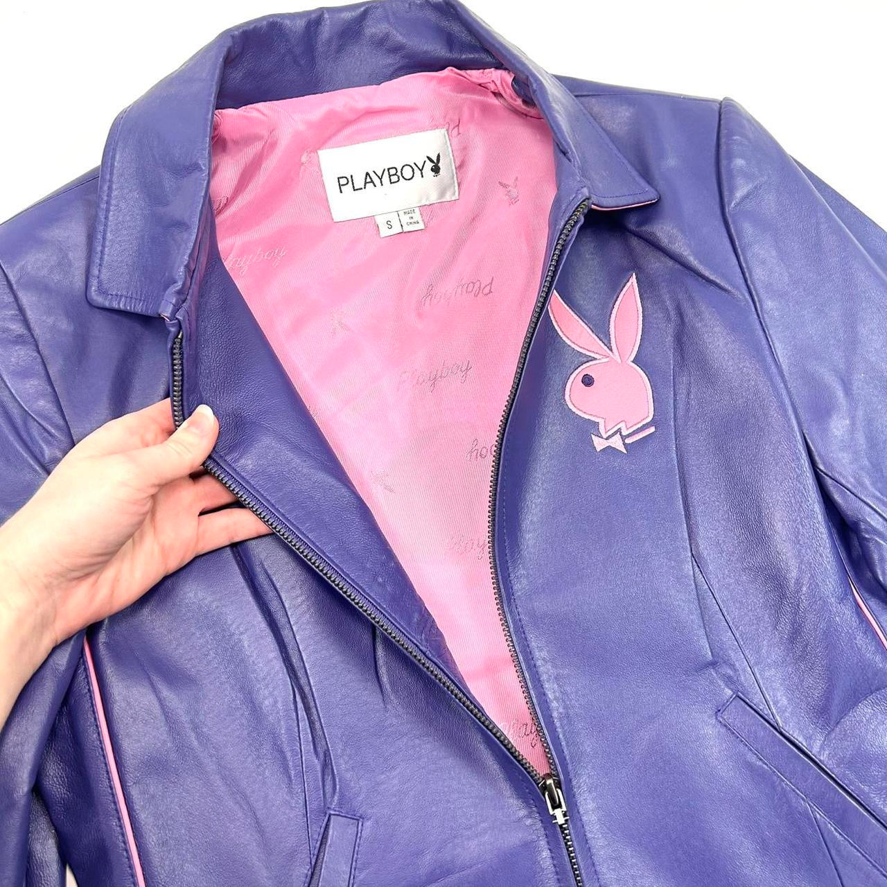 Playboy Vintage Purple Leather Jacket (S)