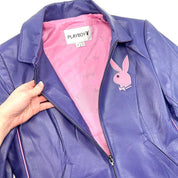 Playboy Vintage Purple Leather Jacket (S)