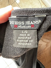 Y2K Bedazzled Guess Ribbed Knit Tank Top (M/L)