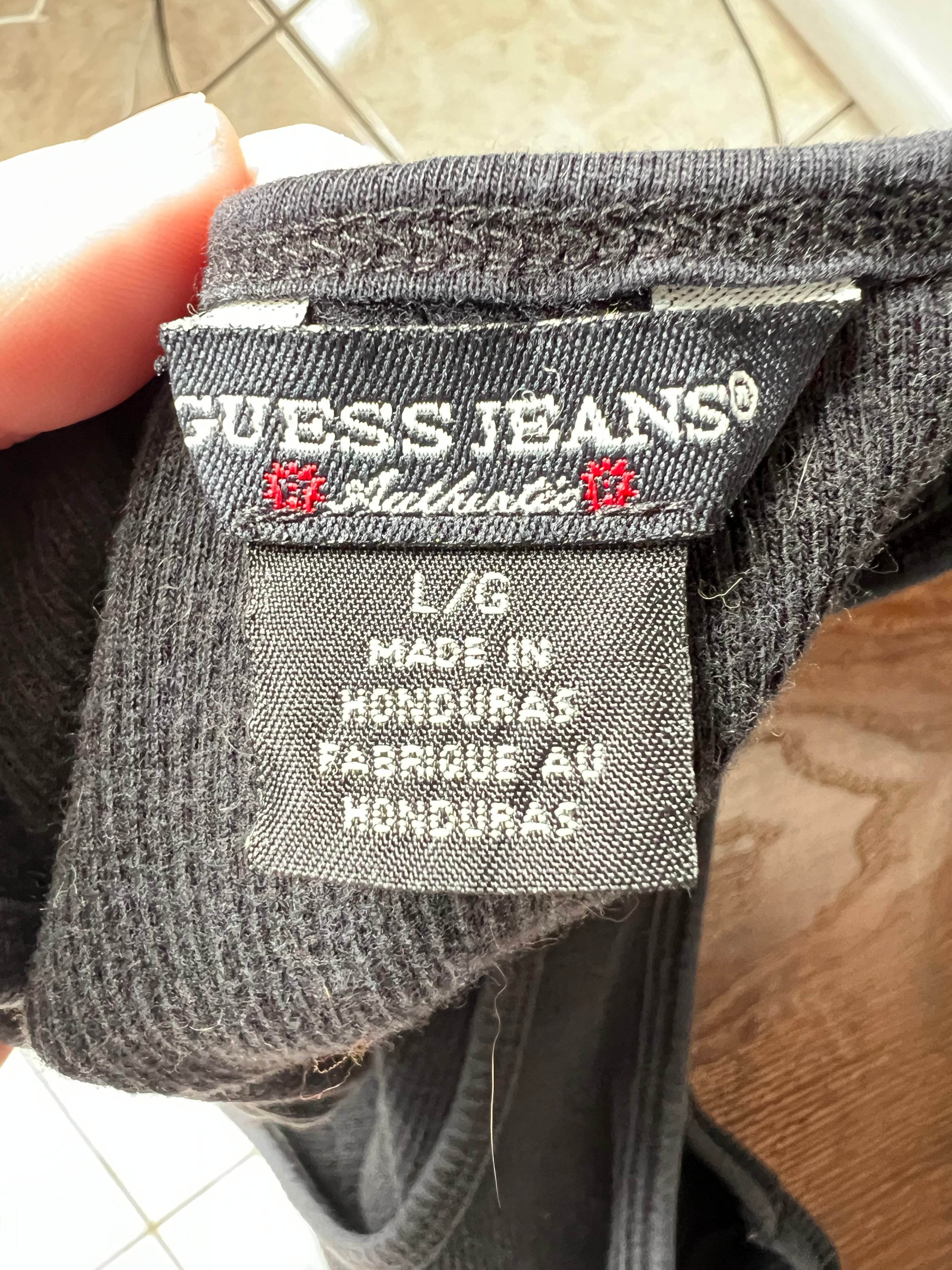 Y2K Bedazzled Guess Ribbed Knit Tank Top (M/L)