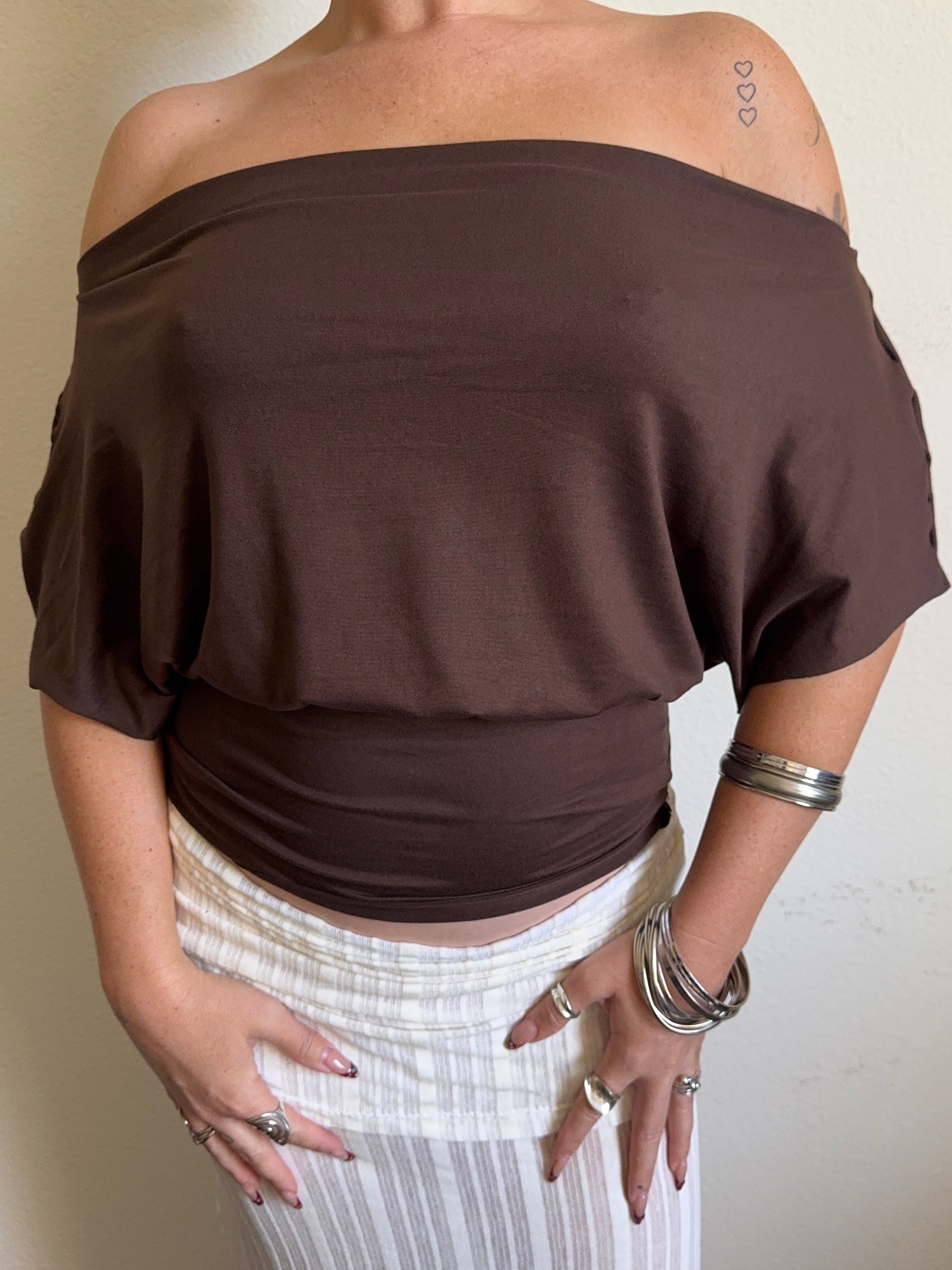 The Slouchy Tee in Chocolate (XS-XL)