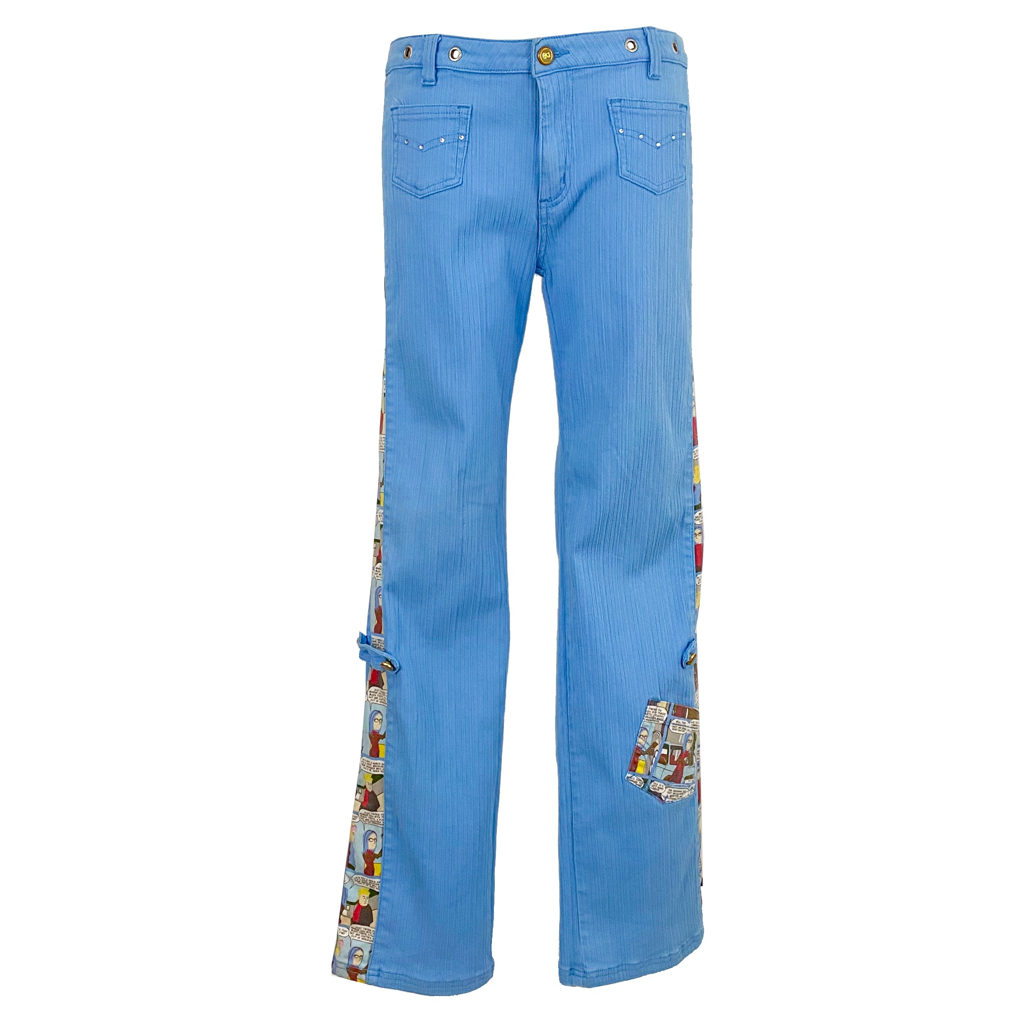 90's Comic Print Pants (L)