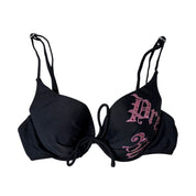 J-Fashion Grungy Bedazzled Bikini Top (S)