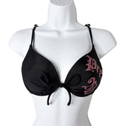 J-Fashion Grungy Bedazzled Bikini Top (S)
