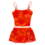 Citrus Shimmer Mini Skirt Set (S/M)