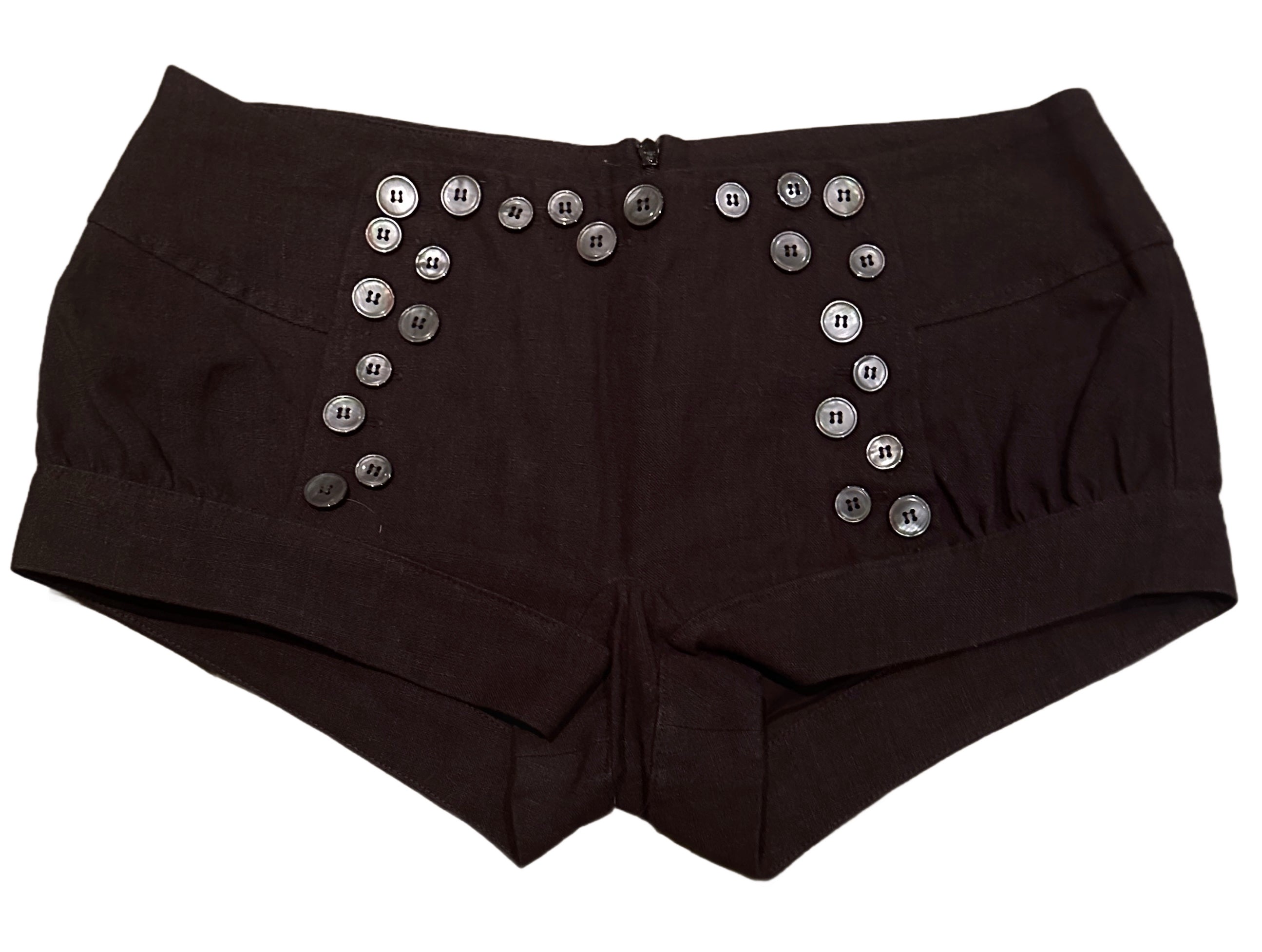 Multi-Button Sailor Short in Black (XS-XL)