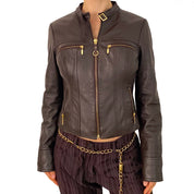 Bebe Chocolate Leather Jacket (M)