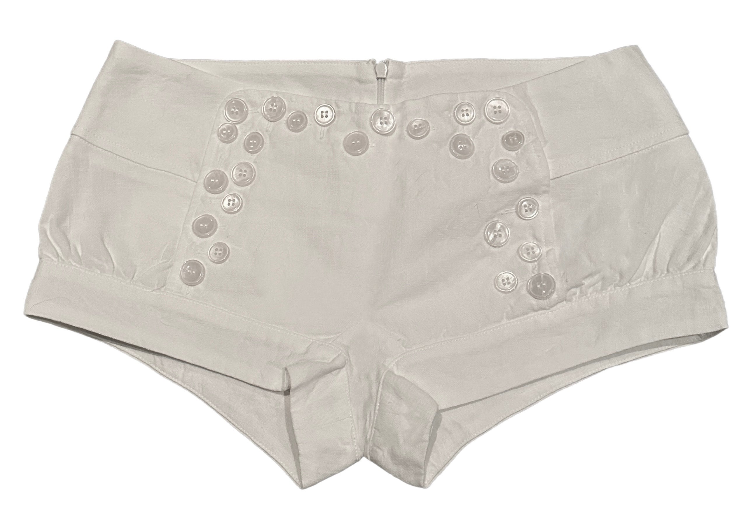 Multi-Button Sailor Short in White (XS-XL)